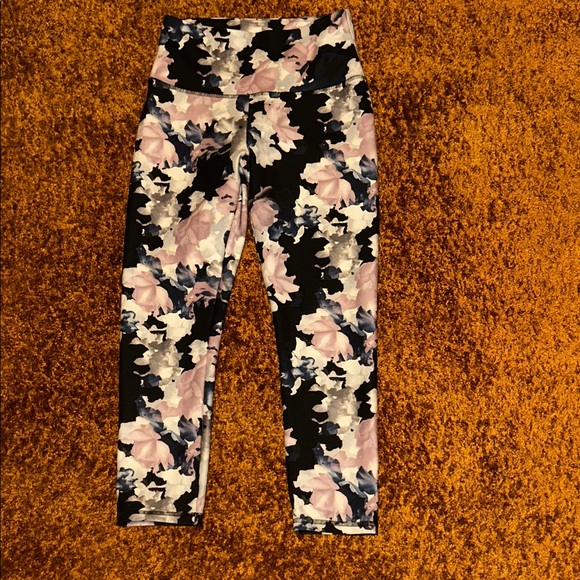 Balance Collection Pants - Balance Collection Floral Print Leggings - Black, Pink, Gray